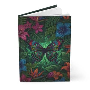 Tropical Butterfly Hardcover Journal - Floral Botanical Notebook for Nature Lovers - Journals