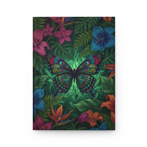 Tropical Butterfly Hardcover Journal - Floral Botanical Notebook for Nature Lovers - Journals