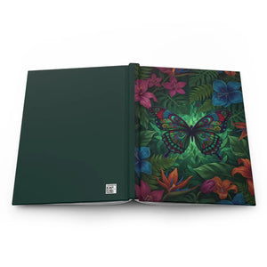 Tropical Butterfly Hardcover Journal - Floral Botanical Notebook for Nature Lovers - Journals