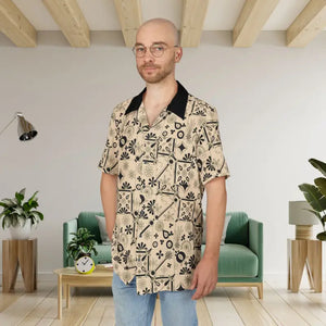 Casual Summer Tropical Print Beach Party Attire Shirt - Dipaliz - s / Black Stitching - Shirts