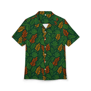 Premium Leaf Button Print Summer Shirt - Vibrant Tropical Style - Dipaliz - Shirts