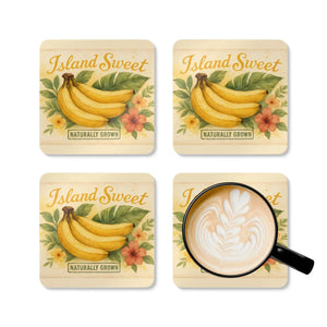 Vibrant Tropical Coaster Set – Island Sweet Cork - Dipaliz - Coasters