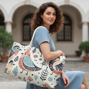 Tropical Colorful Birds Weekender Bag - Travel Tote - Dipaliz - Luggage & Bags