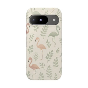 Tropical Flamingo Phone Case - Vibrant Leaves Summer Style - Dipaliz - Google Pixel 9 / Glossy - Mobile Cases