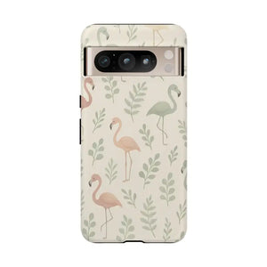 Tropical Flamingo Phone Case - Vibrant Leaves Summer Style - Dipaliz - Google Pixel 8 Pro / Matte - Mobile Cases