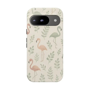 Tropical Flamingo Phone Case - Vibrant Leaves Summer Style - Dipaliz - Google Pixel 9 / Matte - Mobile Cases