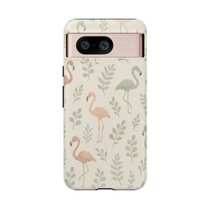 Tropical Flamingo Phone Case - Vibrant Leaves Summer Style - Dipaliz - Google Pixel 8 / Matte - Mobile Cases