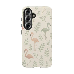 Tropical Flamingo Phone Case - Vibrant Leaves Summer Style - Dipaliz - Samsung Galaxy S25 / Matte - Mobile Cases