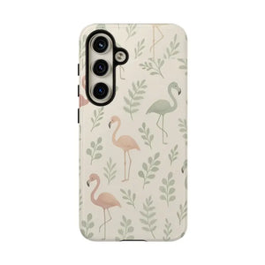 Tropical Flamingo Phone Case - Vibrant Leaves Summer Style - Dipaliz - Samsung Galaxy S24 / Glossy - Mobile Cases