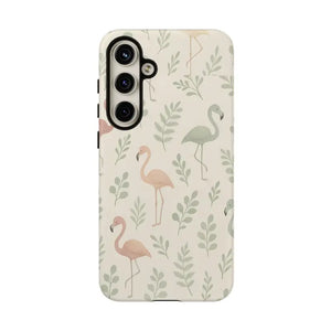 Tropical Flamingo Phone Case - Vibrant Leaves Summer Style - Dipaliz - Samsung Galaxy S24 Plus / Matte - Mobile Cases