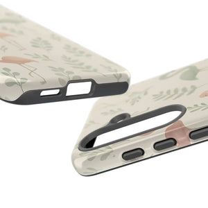 Vibrant Tropical Flamingo Phone Case - Leaves Design - Dipaliz - Mobile Cases