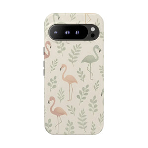 Vibrant Tropical Flamingo Phone Case - Leaves Design - Dipaliz - Mobile Cases