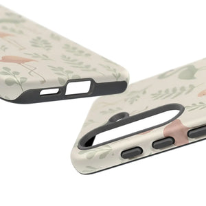 Vibrant Tropical Flamingo Phone Case - Leaves Design - Dipaliz - Mobile Cases