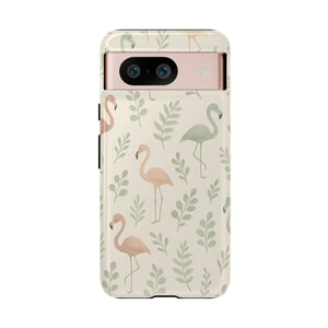 Vibrant Tropical Flamingo Phone Case - Leaves Design - Dipaliz - Mobile Cases