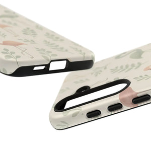 Vibrant Tropical Flamingo Phone Case - Leaves Design - Dipaliz - Mobile Cases