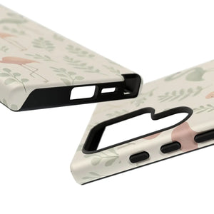 Vibrant Tropical Flamingo Phone Case - Leaves Design - Dipaliz - Mobile Cases