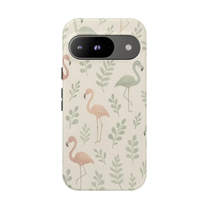 Vibrant Tropical Flamingo Phone Case - Leaves Design - Dipaliz - Mobile Cases