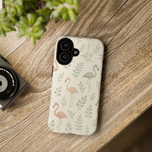 Vibrant Tropical Flamingo Phone Case - Leaves Design - Dipaliz - Mobile Cases