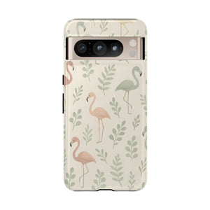 Vibrant Tropical Flamingo Phone Case - Leaves Design - Dipaliz - Mobile Cases