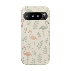 Vibrant Tropical Flamingo Phone Case - Leaves Design - Dipaliz - Mobile Cases