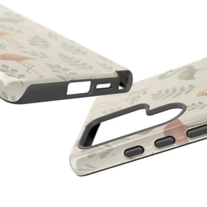 Vibrant Tropical Flamingo Phone Case - Leaves Design - Dipaliz - Mobile Cases