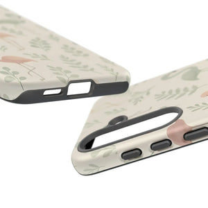 Vibrant Tropical Flamingo Phone Case - Leaves Design - Dipaliz - Mobile Cases