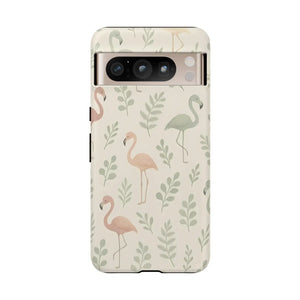 Vibrant Tropical Flamingo Phone Case - Leaves Design - Dipaliz - Mobile Cases