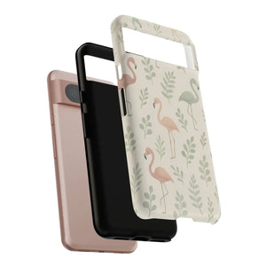 Vibrant Tropical Flamingo Phone Case - Leaves Design - Dipaliz - Mobile Cases