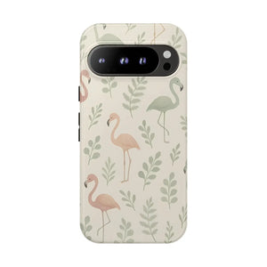 Vibrant Tropical Flamingo Phone Case - Leaves Design - Dipaliz - Mobile Cases