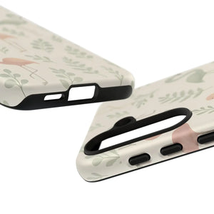 Vibrant Tropical Flamingo Phone Case - Leaves Design - Dipaliz - Mobile Cases