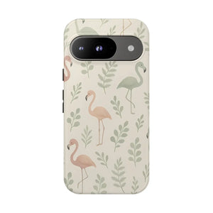 Vibrant Tropical Flamingo Phone Case - Leaves Design - Dipaliz - Mobile Cases