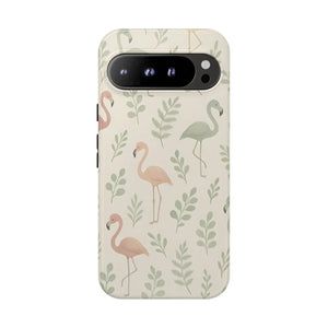 Vibrant Tropical Flamingo Phone Case - Leaves Design - Dipaliz - Mobile Cases