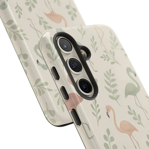 Vibrant Tropical Flamingo Phone Case - Leaves Design - Dipaliz - Mobile Cases