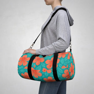 Vibrant Tropical Floral Duffel - Stylish Gym Bag - Dipaliz - Bags