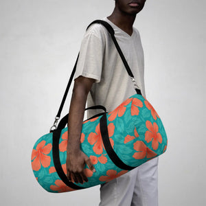 Vibrant Tropical Floral Duffel - Stylish Gym Bag - Dipaliz - Bags
