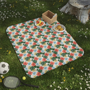 Tropical Floral Picnic Blanket – Fleece - Dipaliz - Blankets