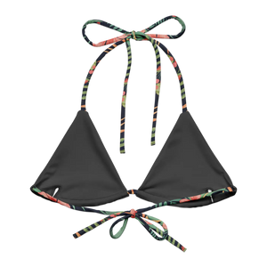 Tropical Floral Recycled String Bikini Top | Upf50+ Padded - Swimwear Tops - Xs