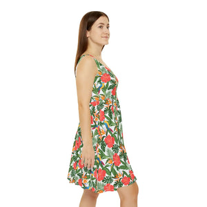 Tropical Floral Skater – Hawaiian Print Dress - Dipaliz - Dresses - Xs