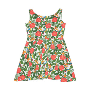 Tropical Floral Skater – Hawaiian Print Dress - Dipaliz - Dresses - Xs