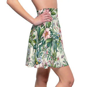 Tropical Floral Skater Skirt - Bold Summer Print - Dipaliz - Skirts