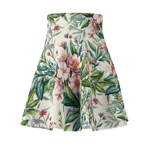 Tropical Floral Skater Skirt - Bold Summer Print - Dipaliz - Skirts