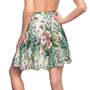 Tropical Floral Skater Skirt - Bold Summer Print - Dipaliz - Skirts - Xs