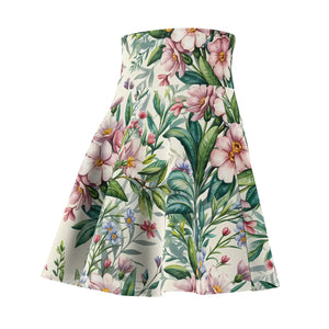 Tropical Floral Skater Skirt - Bold Summer Print - Dipaliz - Skirts - Xs