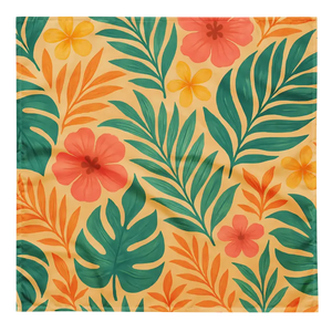All-over Print Bandana Tropical Florals Island Style - Dipaliz - Bandanas & Headties