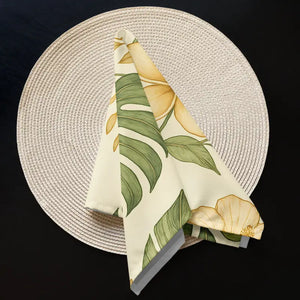 Cloth Napkin Set Tropical Floral Soft Cotton Style Dipaliz - Napkins