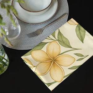 Cloth Napkin Set Tropical Floral Soft Cotton Style Dipaliz - Napkins
