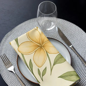 Cloth Napkin Set Tropical Floral Soft Cotton Style Dipaliz - Napkins