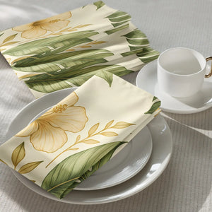 Vibrant Tropical Floral Cloth Napkin Set Soft Cotton - Dipaliz - Napkins