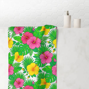 Hibiscus Beach Towel – Soft Cotton Tropical - Dipaliz - Towels