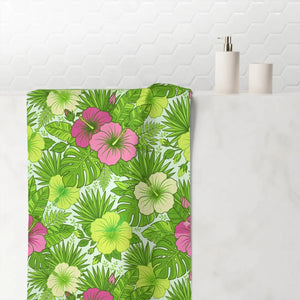 Tropical Hibiscus Beach Towel – Cotton Backing - Dipaliz - Towels